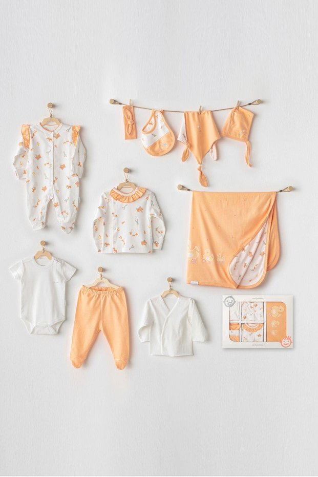 Ac23521 Salmon Cute Playmate 10-Piece Baby Hospital Discharge Set