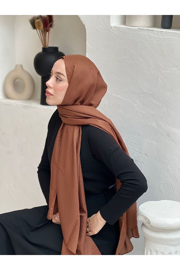Soft Jakar Serisi İnci Ritim Desen Şal - 3