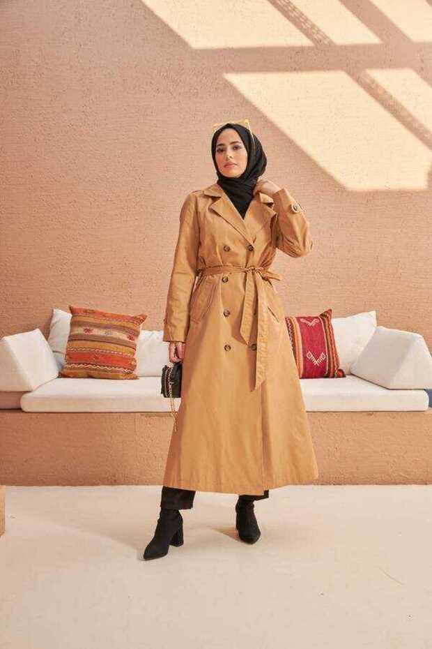 6572-Trençkot Camel - 1