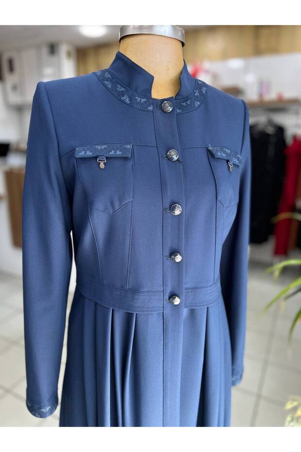 Pile Detaylı Pardesü - 2