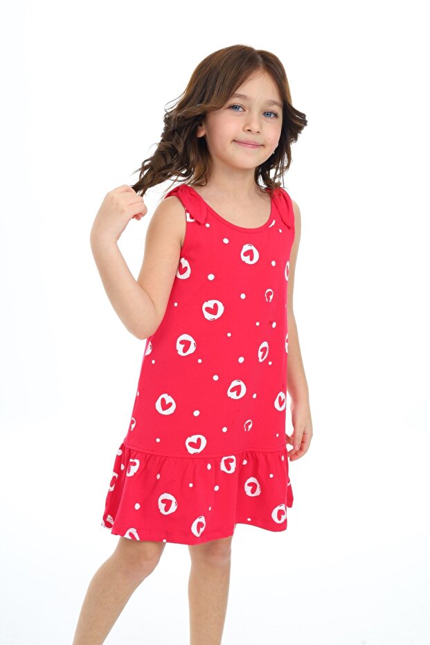 Haljina sa printom devojačkog srca - 3