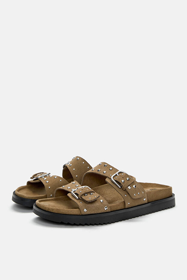 Tokalı ve zımbalı deri terlik - 5