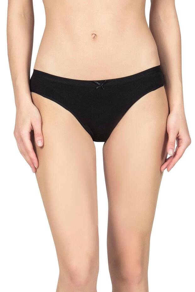 Women's Black Cotton Slip - K23533