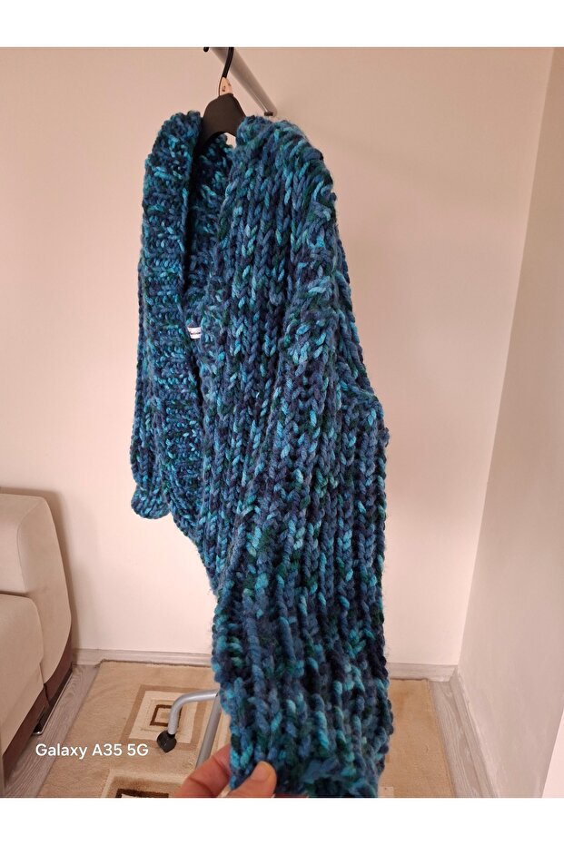 Hırka Dev ip Selanik örgü kapşonlu - 4