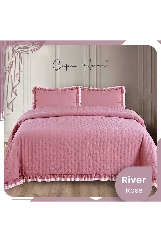 ÇAPA HOME RİVER MİCRO FIRFIRLI ÇİFT TARAFLI YATAK ÖRTÜSÜ TEK KİŞİLİK - 1