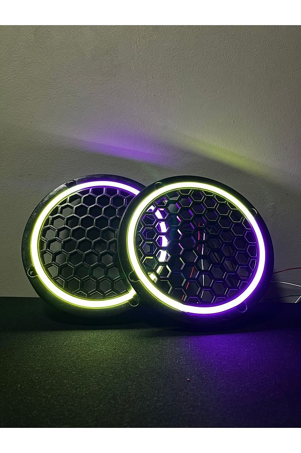 16CM Pixel Kayar Ledli Midrange Kapağı Bluteooth Alıcılı Telefon Kontrollü Neon Pixel Midrange - 7
