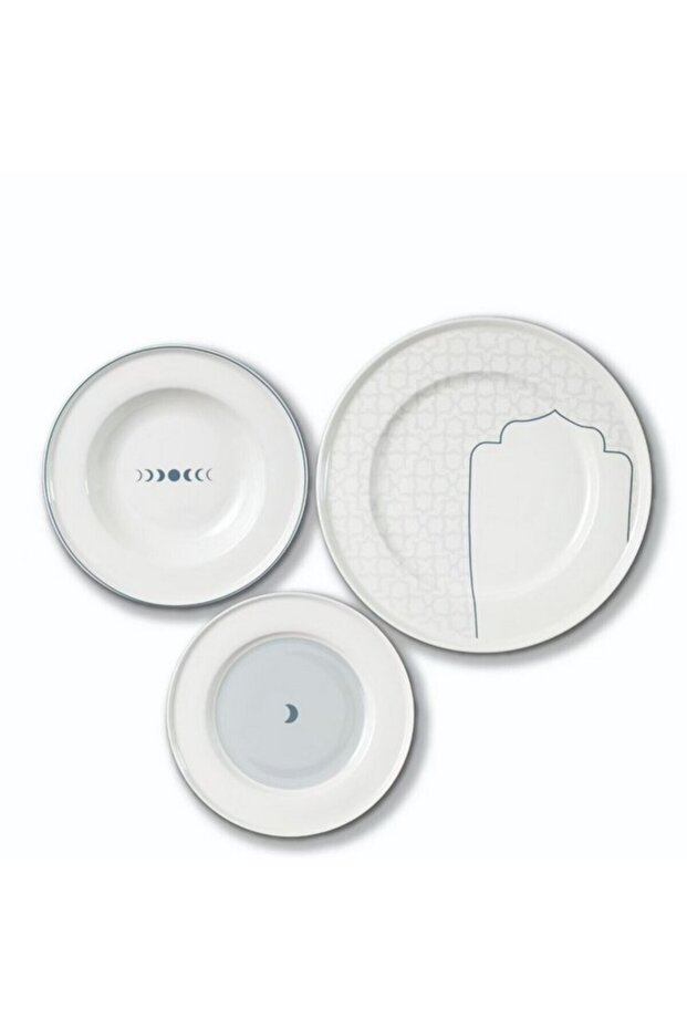 طقم عشاء نيوبون بنمط القمر مكون من 18 قطعة - 1