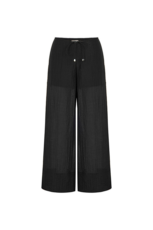 Spodnie sznurowane, proste - 3