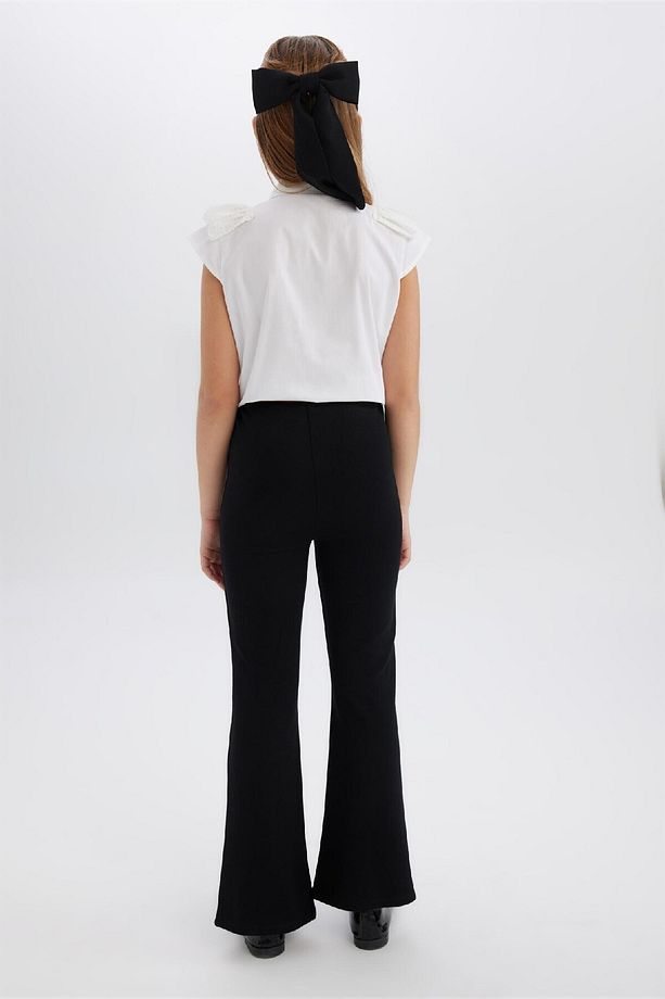 Kız Çocuk Flare Fit Yırtmaçlı Pantolon B6893a825sm - 8