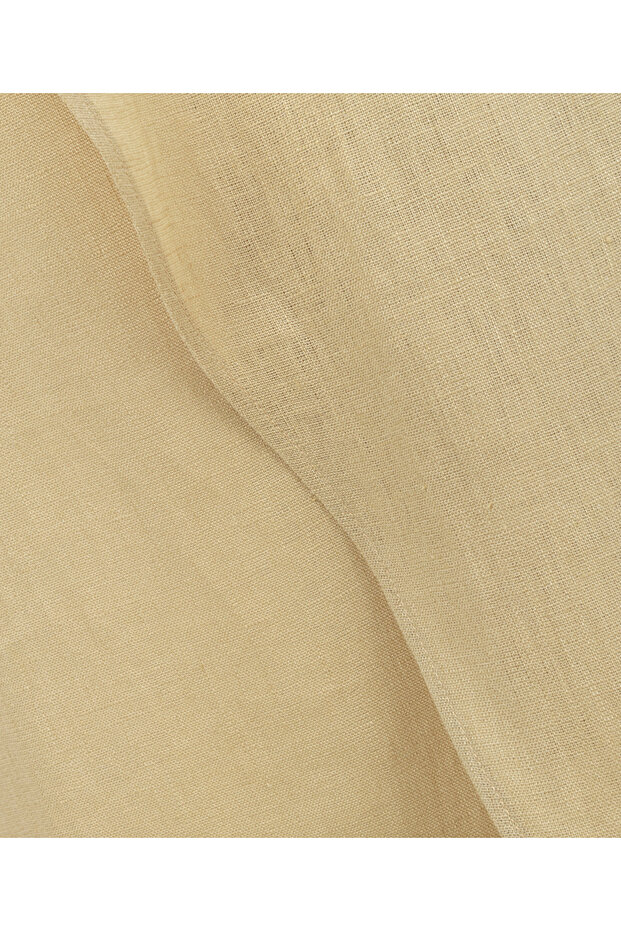 Bambu aksesuarlı keten elbise - 3