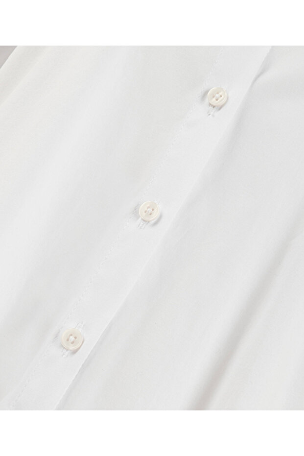 Gömlek Yaka Düğmeli Elbise - 4