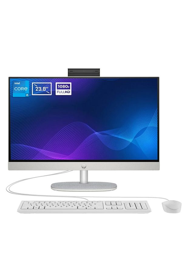 24-cr0053nt 80C03EA Intel Core i5-1335U 16GB DDR4 512GB SSD 23.8inç FHD FDos Beyaz AIO Bilgisayar - 1