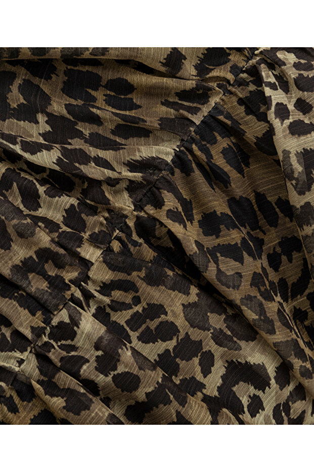 فستان منقوش بنقشة الفهد - 4