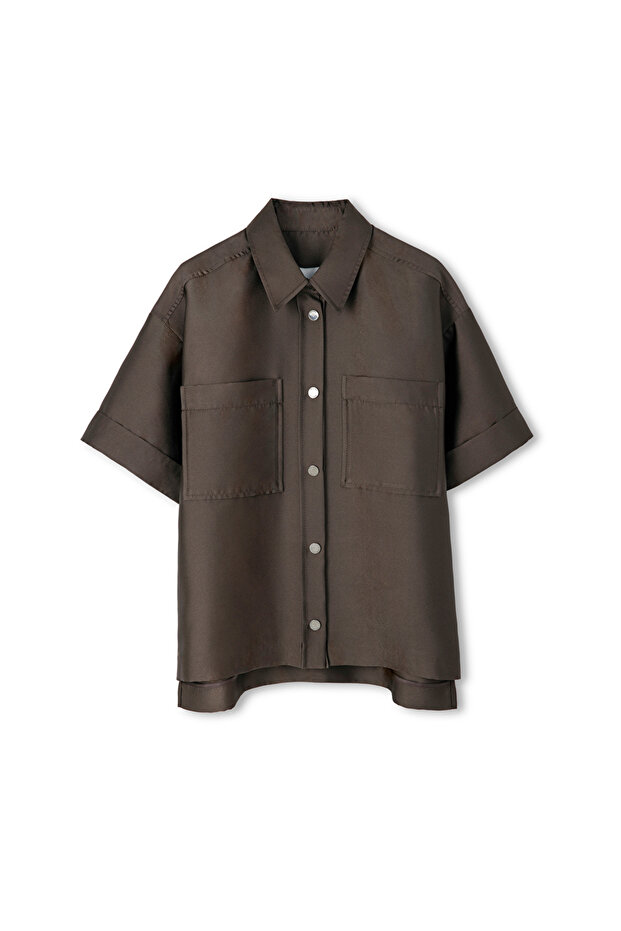 Metal Button Shirt Jacket - 3