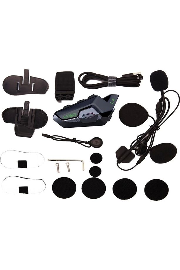L4 4 Kişilik Motosiklet Kask Bluetooth Intercom Kulaklık Seti - 5