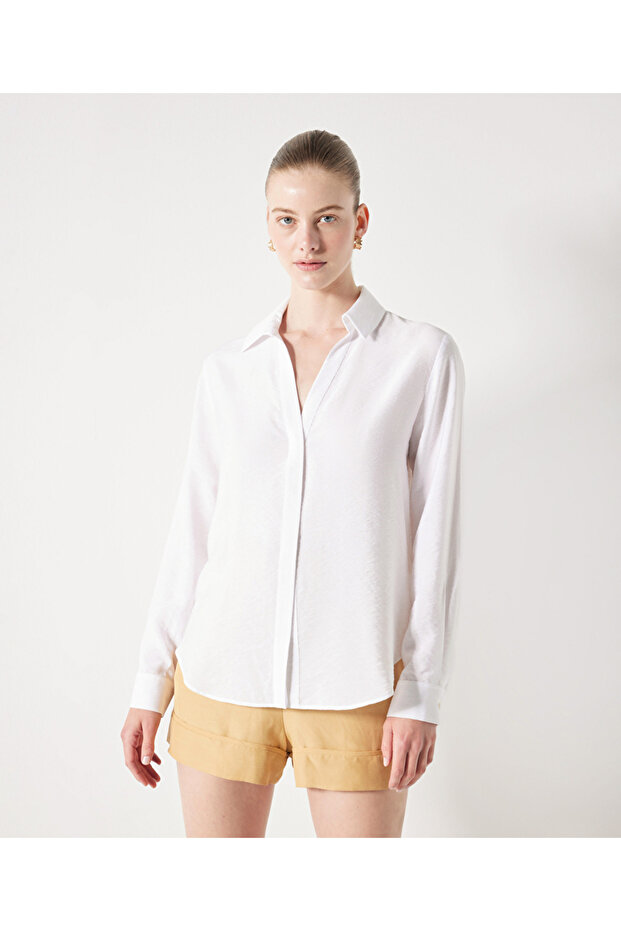 Gizli patlı basic gömlek - 1