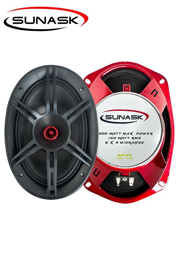 Sn-69 900 Watt 150 Rms Kurşun Göbek Oval Midrange Amfi Uyumludur Kutu Içeriği 2 Adet - 2