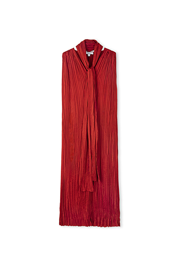 Fular aksesuarlı elbise - 3