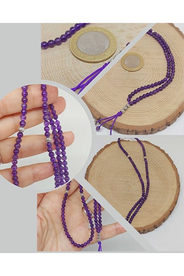 Amethyst Stone 99 Prayer Beads 4mm (8972)