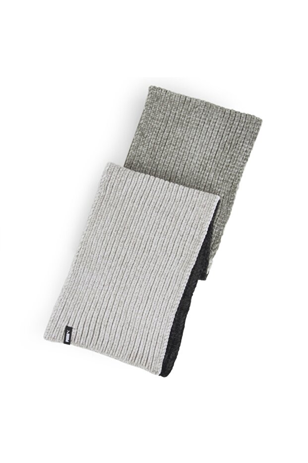 Eșarfă gri unisex Chenille - 3