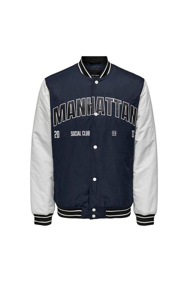 22027529 Only&sons Onslouı Varsıty 23 Jacket Otw Erkek Ceket Dark Navy/cloud Dancer - 3
