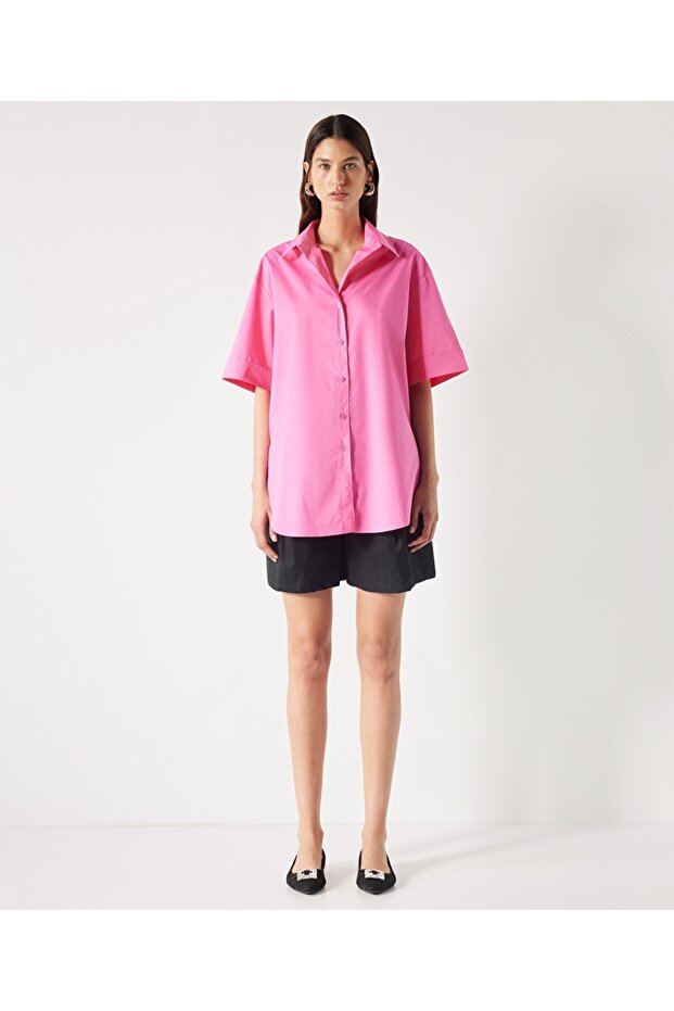 Oversize duble kol gömlek - 1