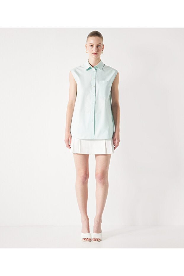 Gestreiftes Hemd mit einer Tasche - 5