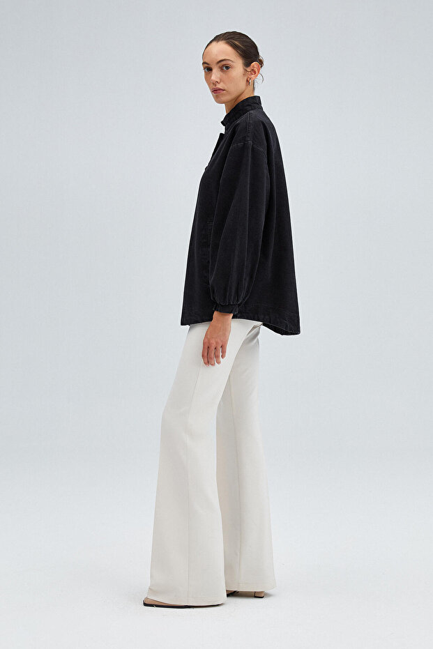 Oversıze Denım Bomber Ceket - 5