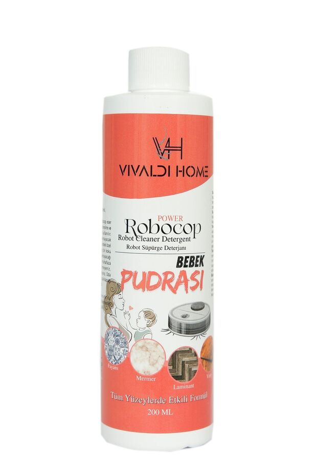 Bebek Pudrası Robot Süpürge Deterjanı Robocop Yüzey Temizleyici 200 ml - 2