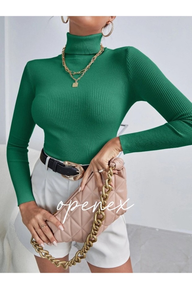 Women's Seasonal Ribbed Full-Top Knitwear Sweater