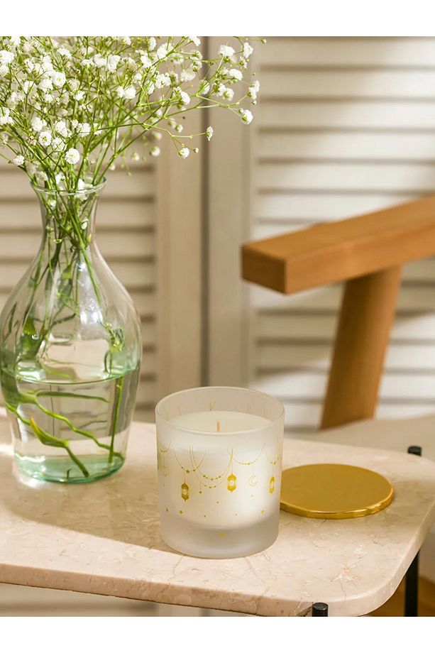 LCW HOME Limon Vanilya Kokulu Sarı Baskılı Bardak Mum 190 Gr - 2