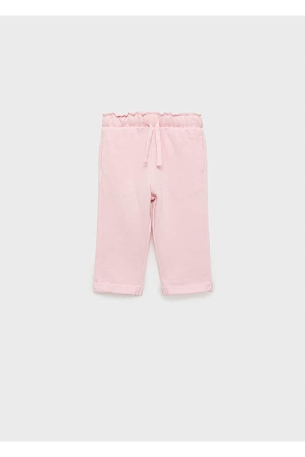 Beli elastik pamuklu pantolon - 1