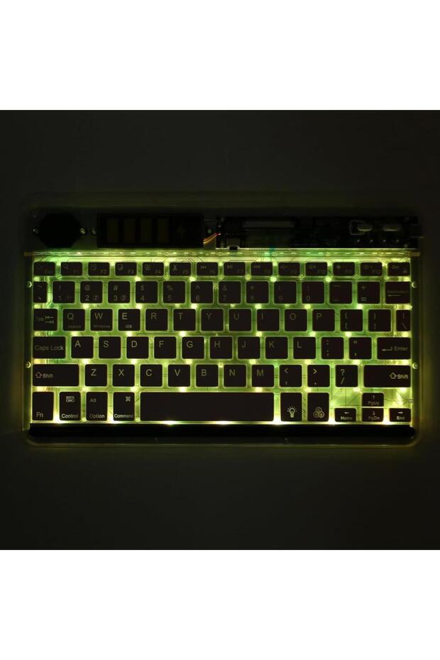 Reeder M11 Pro Max 11.97" Uyumlu Bluetooth Şarjlı Rgp 7 Renk Işıklı Klavye - Gri - 6