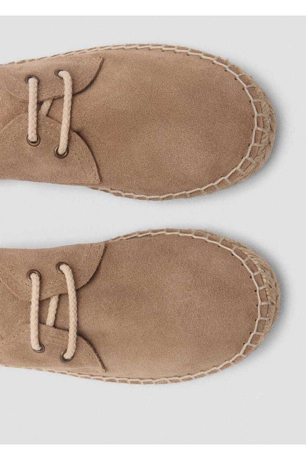 Bağcıklı süet espadril - 4