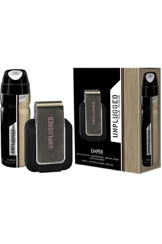 عطر Unplugged Pour Homme EDT 80 مل و Deo Spray 200 مل