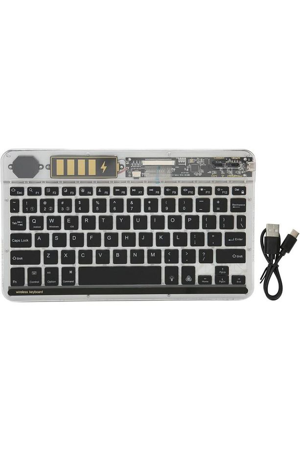 Reeder M11 Pro Max 11.97" Uyumlu Bluetooth Şarjlı Rgp 7 Renk Işıklı Klavye - Gri - 3