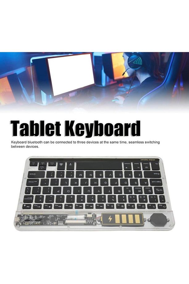 Reeder M11 Pro Max 11.97" Uyumlu Bluetooth Şarjlı Rgp 7 Renk Işıklı Klavye - Gri - 4
