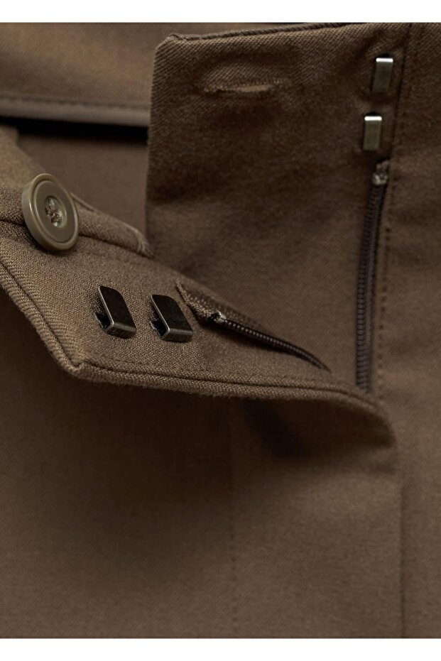 Orta belli wideleg pantolon - 5