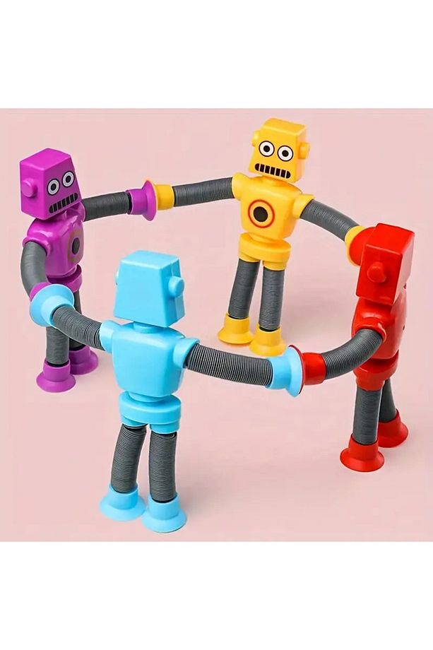 Esnek Robot Oyuncak - Bükülebilir, Vakumlu Kollar ve Bacaklar ile Eğlenceli Yaratıcı Figür - 7