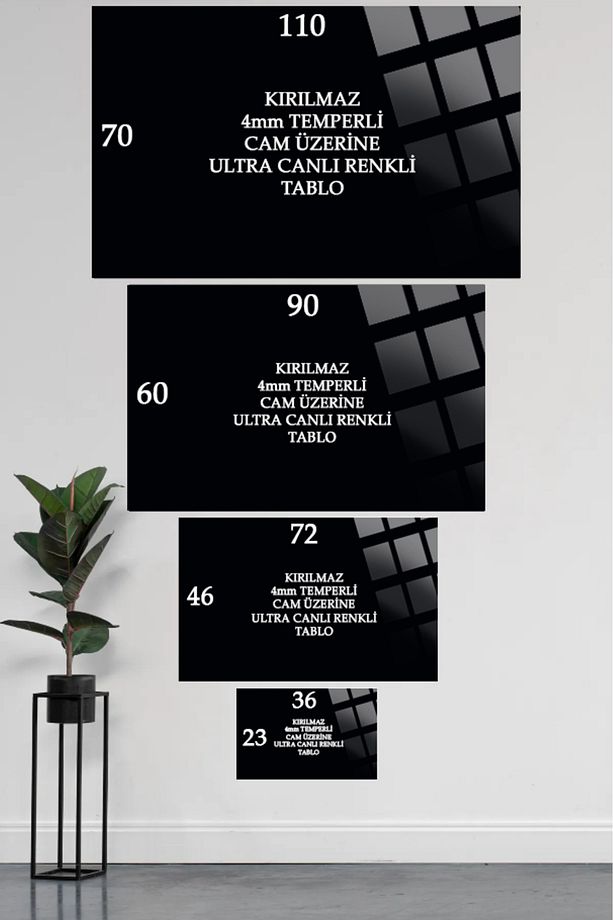 YENİ AÇAN AĞAÇTAKİ ÇİÇEKLER LÜKS KIRILMAZ CAM TABLO 4MM EV İŞ YERİ OFİS HEDİYESİ TABLO - 3
