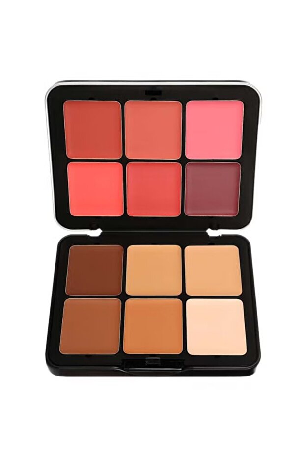 12 Colors - Multi-Colored Concealer & Blush Palette - 1