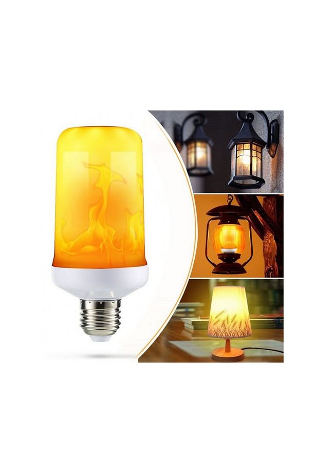 Alev Desenli Alevli Tasarruflu LED Ampul Lamba 5W 10 Adet - 2