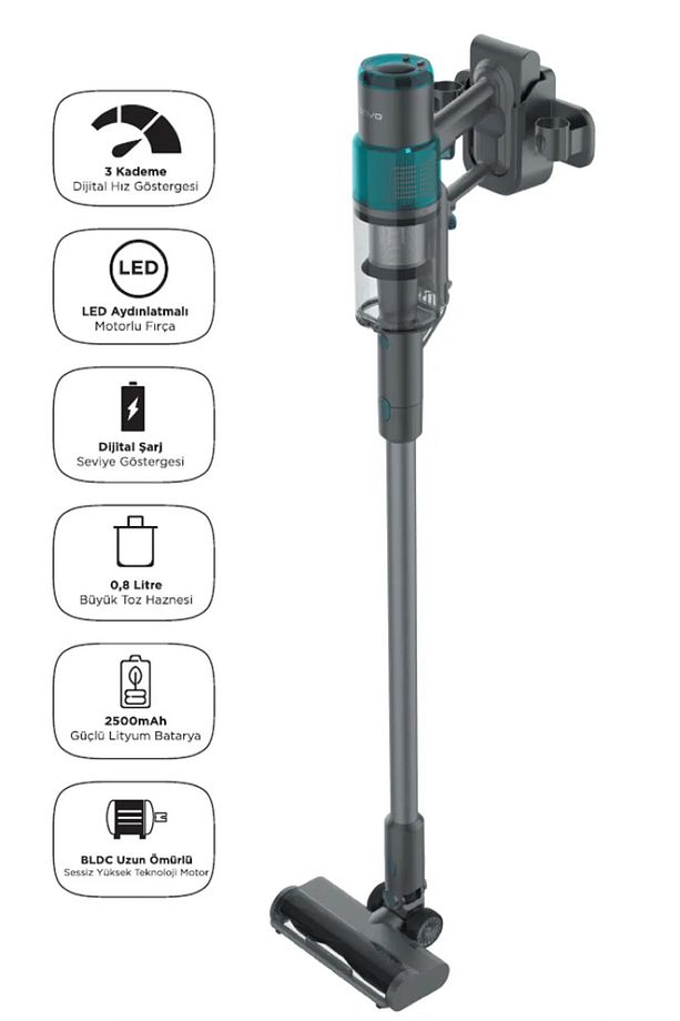 Ovdss03 -500w  Kablosuz Şarjlı Dikey Süpürge - 2