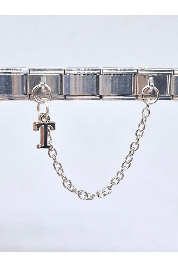 Italian Bracelet Charm with Letter t Chain 1 Piece