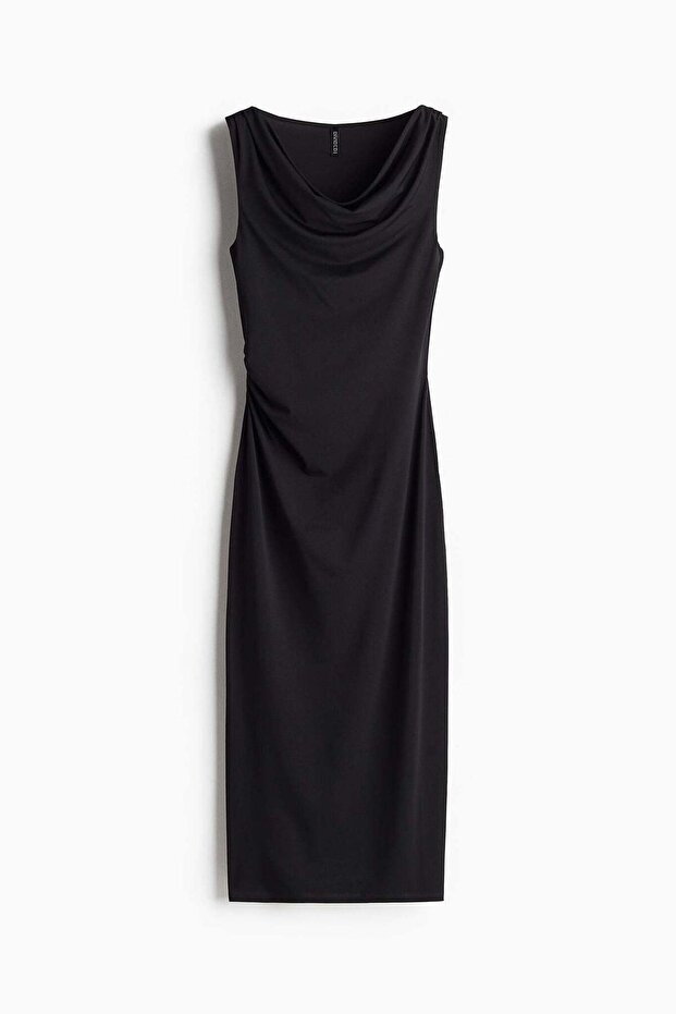 Draped midi dress