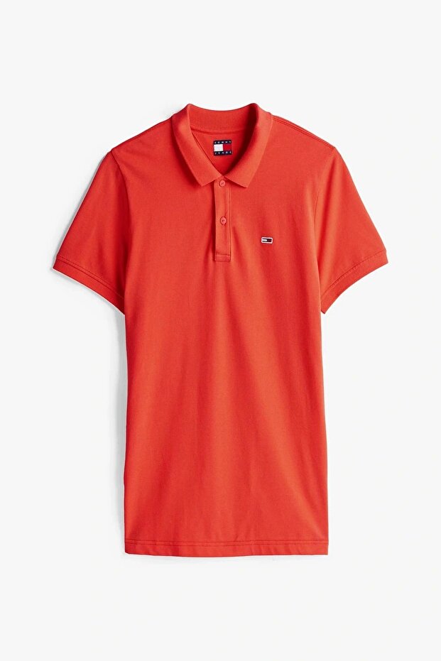 TJM SLIM PLACKET POLO EXT Erkek TURUNCU T-shirt DM0DM20676SN6 - 5