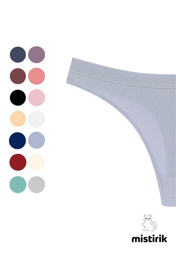 Paulo Model Fitilli Esnek Kumaş String Tanga Lila Renk - 3