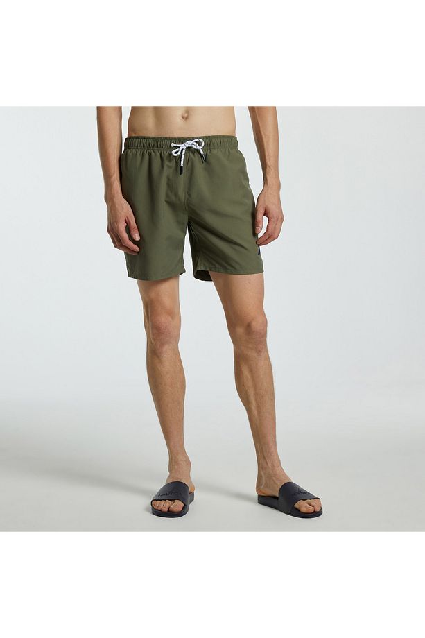 Erkek Haki Regular Fit Deniz Şortu - 3