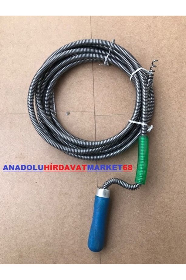 Dmr Çelik Lavabo Wc Açıcı Tel Banyo Borusu Ve Gider Açma Teli 5metre 14mm - 1