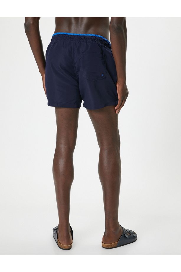 Deniz Şortu Mini Oversize Beli Bağcıklı - 4